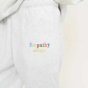 The Mayfair Group Empathy Always Embroidered Sweatpants Size M/L